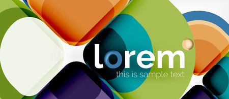 Abstract background - geometric multicolored round shapes composition. Trendy abstract layout template for business or technology presentation or web brochure cover, wallpaper. Vector illustrationのイラスト素材
