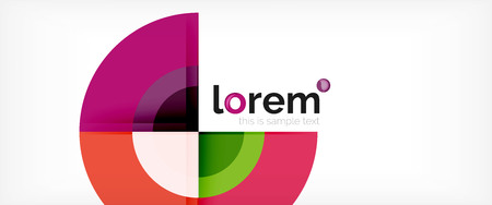 Multicolored round shapes abstract background, vector illustrationのイラスト素材