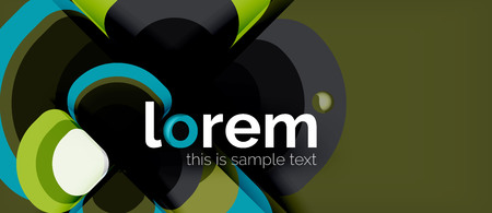 Abstract background - geometric multicolored round shapes composition. Trendy abstract layout template for business or technology presentation or web brochure cover, wallpaper. Vector illustrationのイラスト素材