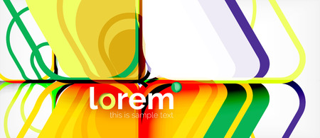 Colorful trendy geometric shapes background. Trendy abstract layout template for business or technology presentation or web brochure cover, wallpaper. Vector illustrationのイラスト素材