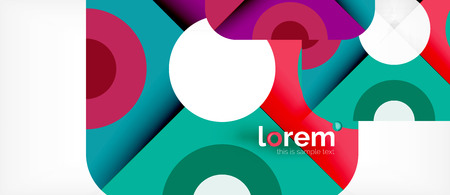 Geometric colorful shapes composition abstract background. Minimal dynamic design. Trendy abstract layout template for business or technology presentation or web brochure cover, wallpaper. Vector illustrationのイラスト素材