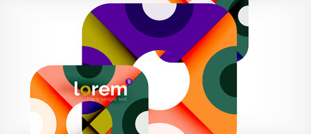 Colorful trendy geometric shapes background. Trendy abstract layout template for business or technology presentation or web brochure cover, wallpaper. Vector illustrationのイラスト素材