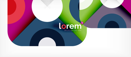 Geometric colorful shapes composition abstract background. Minimal dynamic design. Trendy abstract layout template for business or technology presentation or web brochure cover, wallpaper. Vector illustrationのイラスト素材