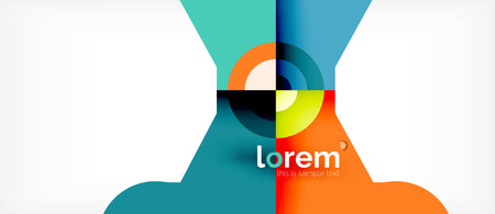 Geometric colorful shapes composition abstract background. Minimal dynamic design. Trendy abstract layout template for business or technology presentation or web brochure cover, wallpaper. Vector illustrationのイラスト素材