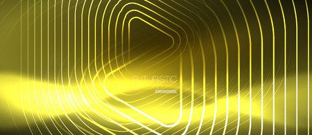 Color shiny neon lights background with abstract lines, magic energy conceptのイラスト素材