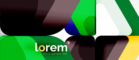Colorful trendy geometric shapes background. Trendy abstract layout template for business or technology presentation or web brochure cover, wallpaper. Vector illustrationのイラスト素材