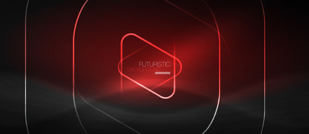 Dark black abstract background with neon colors and lines, vector designのイラスト素材