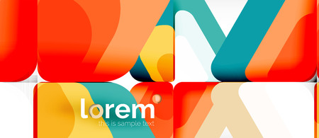 Abstract background - multicolored geometric shapes modern design. Trendy abstract layout template for business or technology presentation or web brochure cover, wallpaper. Vector illustrationのイラスト素材