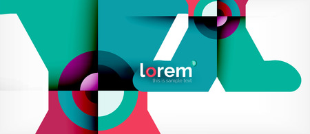 Geometric colorful shapes composition abstract background. Minimal dynamic design. Trendy abstract...