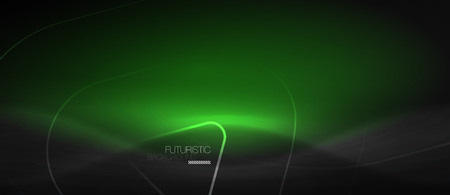 Dark black abstract background with neon colors and lines, vector designのイラスト素材