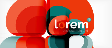 Abstract background - geometric multicolored round shapes composition. Trendy abstract layout template for business or technology presentation or web brochure cover, wallpaper. Vector illustrationのイラスト素材