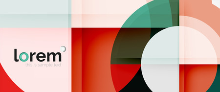 Multicolored round shapes abstract background, vector illustrationのイラスト素材