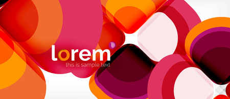 Abstract background - geometric multicolored round shapes composition. Trendy abstract layout template for business or technology presentation or web brochure cover, wallpaper. Vector illustrationのイラスト素材