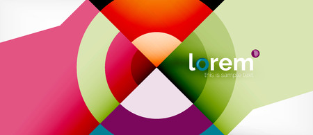 Geometric colorful shapes composition abstract background. Minimal dynamic design. Trendy abstract layout template for business or technology presentation or web brochure cover, wallpaper. Vector illustrationのイラスト素材