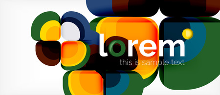 Abstract background - geometric multicolored round shapes composition. Trendy abstract layout template for business or technology presentation or web brochure cover, wallpaper. Vector illustrationのイラスト素材