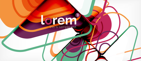 Abstract background - multicolored geometric shapes modern design. Trendy abstract layout template for business or technology presentation or web brochure cover, wallpaper. Vector illustrationのイラスト素材