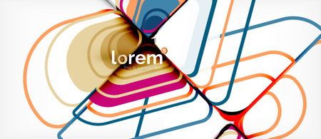 Abstract background - multicolored geometric shapes modern design. Trendy abstract layout template for business or technology presentation or web brochure cover, wallpaper. Vector illustrationのイラスト素材