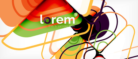 Abstract background - multicolored geometric shapes modern design. Trendy abstract layout template for business or technology presentation or web brochure cover, wallpaper. Vector illustrationのイラスト素材