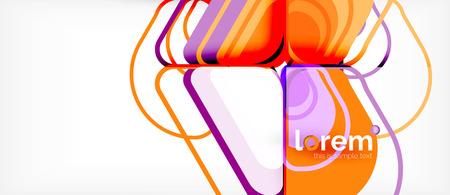 Abstract background - multicolored geometric shapes modern design. Trendy abstract layout template for business or technology presentation or web brochure cover, wallpaper. Vector illustrationのイラスト素材