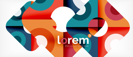 Abstract round elements composition background, organic design template with place for your textのイラスト素材