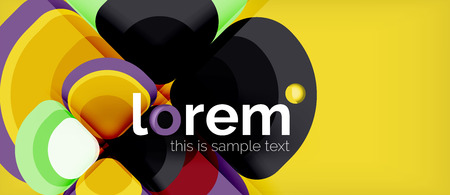 Abstract background - geometric multicolored round shapes composition. Trendy abstract layout template for business or technology presentation or web brochure cover, wallpaper. Vector illustrationのイラスト素材