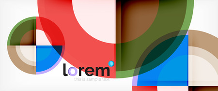 Multicolored round shapes abstract background, vector illustrationのイラスト素材