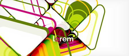Abstract background - multicolored geometric shapes modern design. Trendy abstract layout template for business or technology presentation or web brochure cover, wallpaper. Vector illustrationのイラスト素材