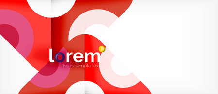 Geometric colorful shapes composition abstract background. Minimal dynamic design. Trendy abstract layout template for business or technology presentation or web brochure cover, wallpaper. Vector illustrationのイラスト素材