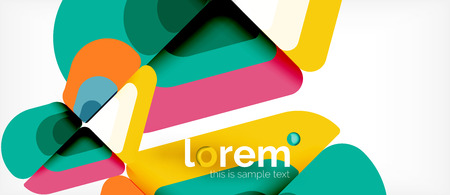 Abstract background - multicolored geometric shapes modern design. Trendy abstract layout template for business or technology presentation or web brochure cover, wallpaper. Vector illustrationのイラスト素材