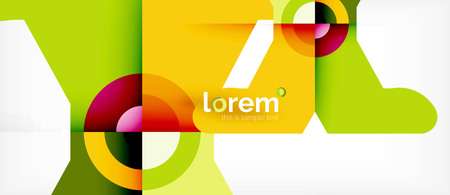 Geometric colorful shapes composition abstract background. Minimal dynamic design. Trendy abstract layout template for business or technology presentation or web brochure cover, wallpaper. Vector illustrationのイラスト素材