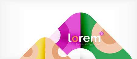 Colorful trendy geometric shapes background. Trendy abstract layout template for business or technology presentation or web brochure cover, wallpaper. Vector illustrationのイラスト素材