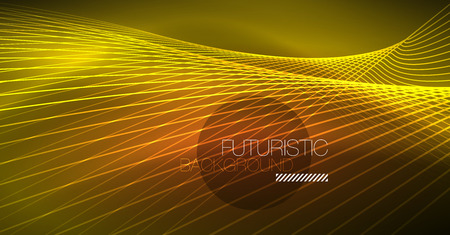 Neon glowing magic background, neon banner, night sky wallpaper. Magic light vector effect. Christmas abstract pattern.のイラスト素材