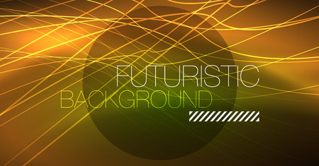 Digital technology abstract background - neon geometric design. Abstract glowing lines. Colorful techno vector background. Futuristic shape.のイラスト素材