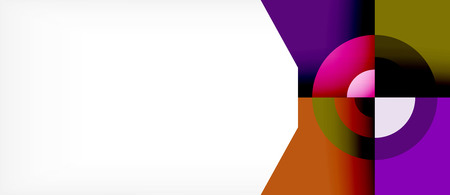 Colorful trendy geometric shapes background. Trendy abstract layout template for business or technology presentation or web brochure cover, wallpaper. Vector illustrationのイラスト素材