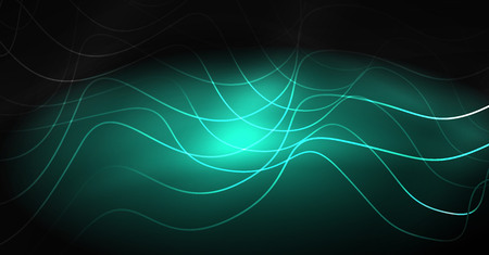 Neon lines wave background. Vector abstract compositionのイラスト素材