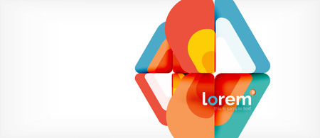 Geometric abstract background. Trendy abstract layout template for business or technology presentation or web brochure cover, wallpaper. Vector illustrationのイラスト素材