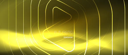 Color shiny neon lights background with abstract lines, magic energy conceptのイラスト素材