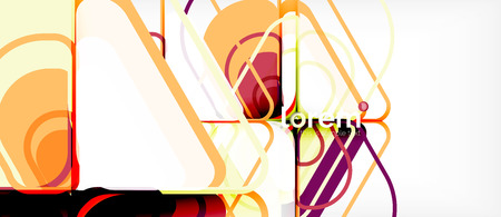 Abstract background - multicolored geometric shapes modern design. Trendy abstract layout template for business or technology presentation or web brochure cover, wallpaper. Vector illustrationのイラスト素材