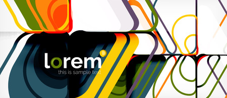 Abstract background - multicolored geometric shapes modern design. Trendy abstract layout template for business or technology presentation or web brochure cover, wallpaper. Vector illustrationのイラスト素材