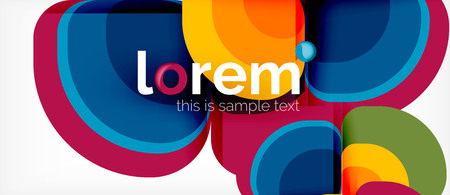 Abstract background - geometric multicolored round shapes composition. Trendy abstract layout template for business or technology presentation or web brochure cover, wallpaper. Vector illustrationのイラスト素材