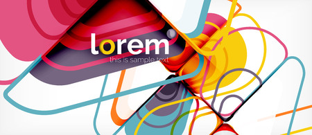 Geometric abstract background. Trendy abstract layout template for business or technology presentation or web brochure cover, wallpaper. Vector illustrationのイラスト素材