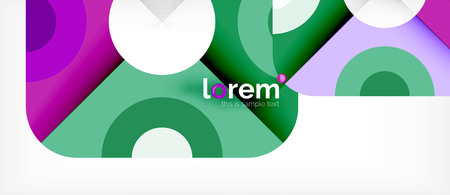 Colorful trendy geometric shapes background. Trendy abstract layout template for business or technology presentation or web brochure cover, wallpaper. Vector illustrationのイラスト素材