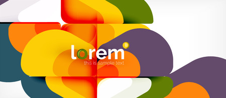 Abstract background - multicolored geometric shapes modern design. Trendy abstract layout template for business or technology presentation or web brochure cover, wallpaper. Vector illustrationのイラスト素材