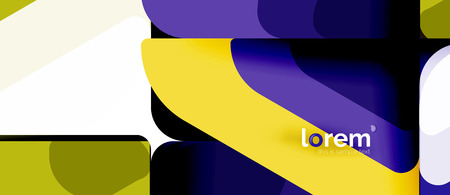 Colorful trendy geometric shapes background. Trendy abstract layout template for business or technology presentation or web brochure cover, wallpaper. Vector illustrationのイラスト素材