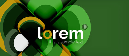 Abstract background - geometric multicolored round shapes composition. Trendy abstract layout template for business or technology presentation or web brochure cover, wallpaper. Vector illustrationのイラスト素材