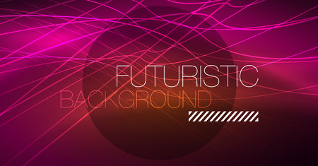 Digital technology abstract background - neon geometric design. Abstract glowing lines. Colorful techno vector background. Futuristic shape.のイラスト素材