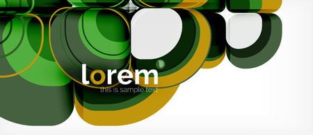 Abstract background - geometric multicolored round shapes composition. Trendy abstract layout template for business or technology presentation or web brochure cover, wallpaper. Vector illustrationのイラスト素材