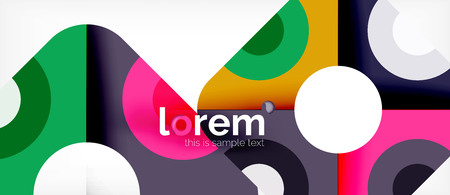 Colorful trendy geometric shapes background. Trendy abstract layout template for business or technology presentation or web brochure cover, wallpaper. Vector illustrationのイラスト素材
