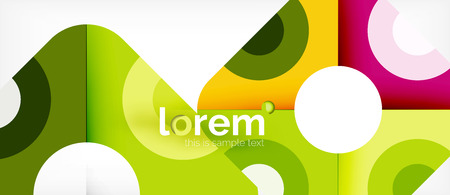 Geometric colorful shapes composition abstract background. Minimal dynamic design. Trendy abstract layout template for business or technology presentation or web brochure cover, wallpaper. Vector illustrationのイラスト素材