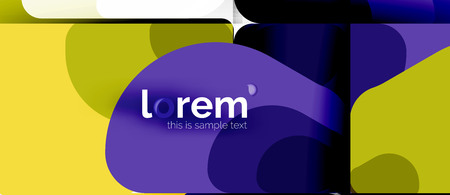 Colorful trendy geometric shapes background. Trendy abstract layout template for business or technology presentation or web brochure cover, wallpaper. Vector illustrationのイラスト素材